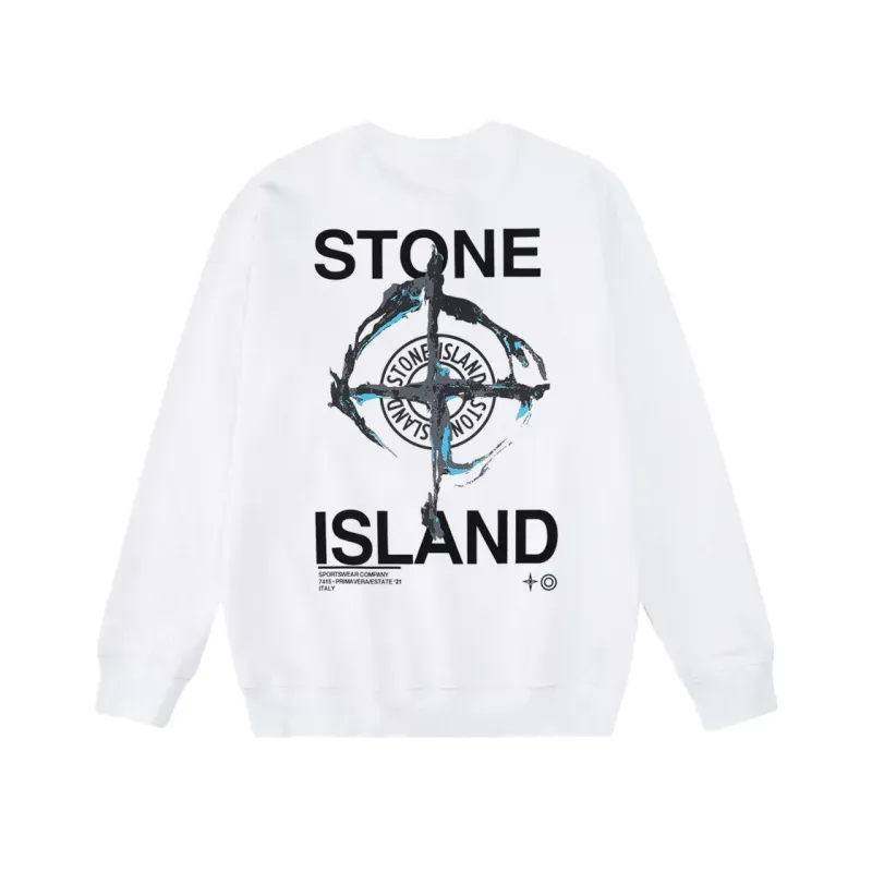Stone Island Sweatshirt Black White pk02