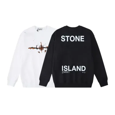 Stone Island Sweatshirt Black White pk04 01
