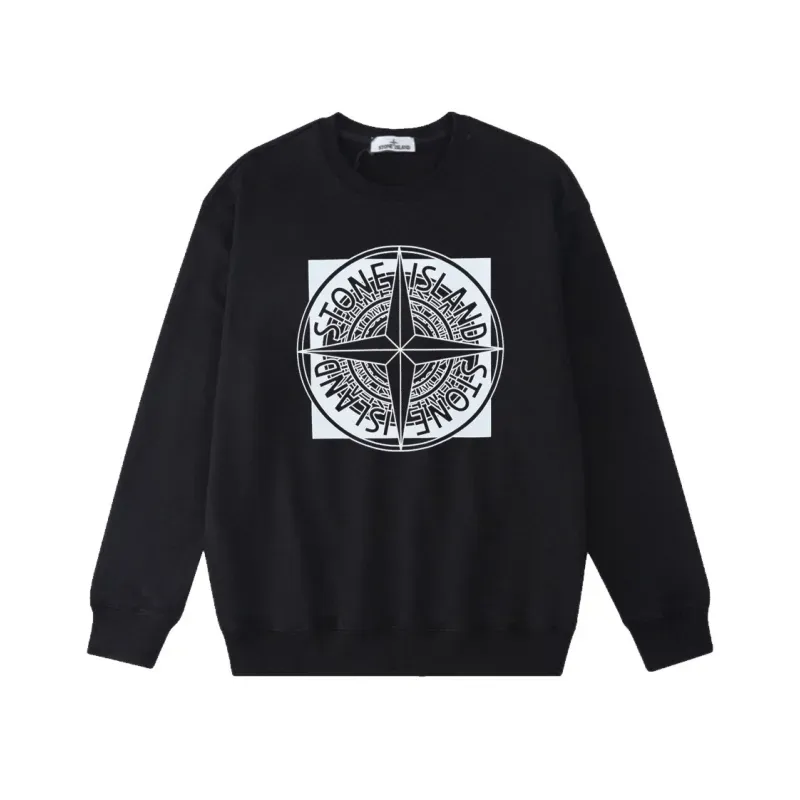 Stone Island Sweatshirt Black White pk05