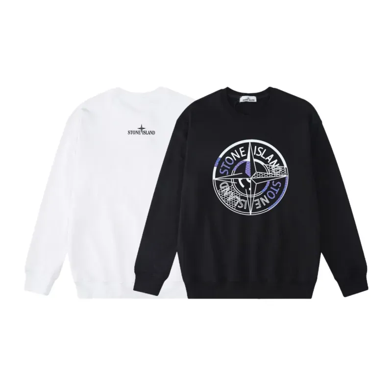 Stone Island Sweatshirt Black White pk06
