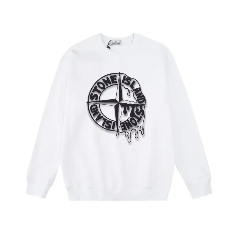 Stone Island Sweatshirt Black White pk08