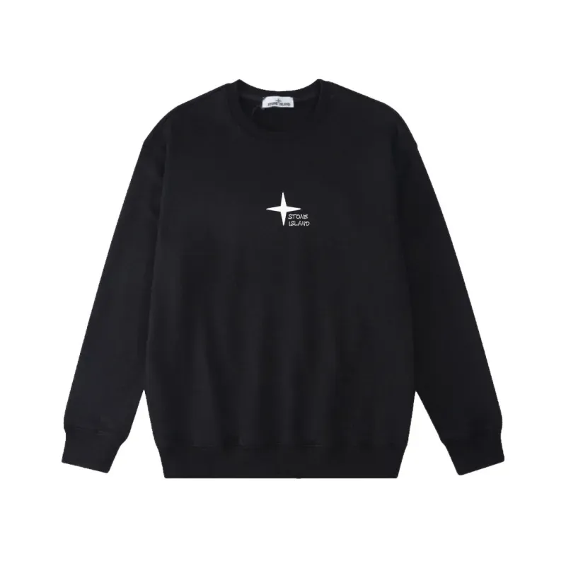 Stone Island Sweatshirt Black White pk10