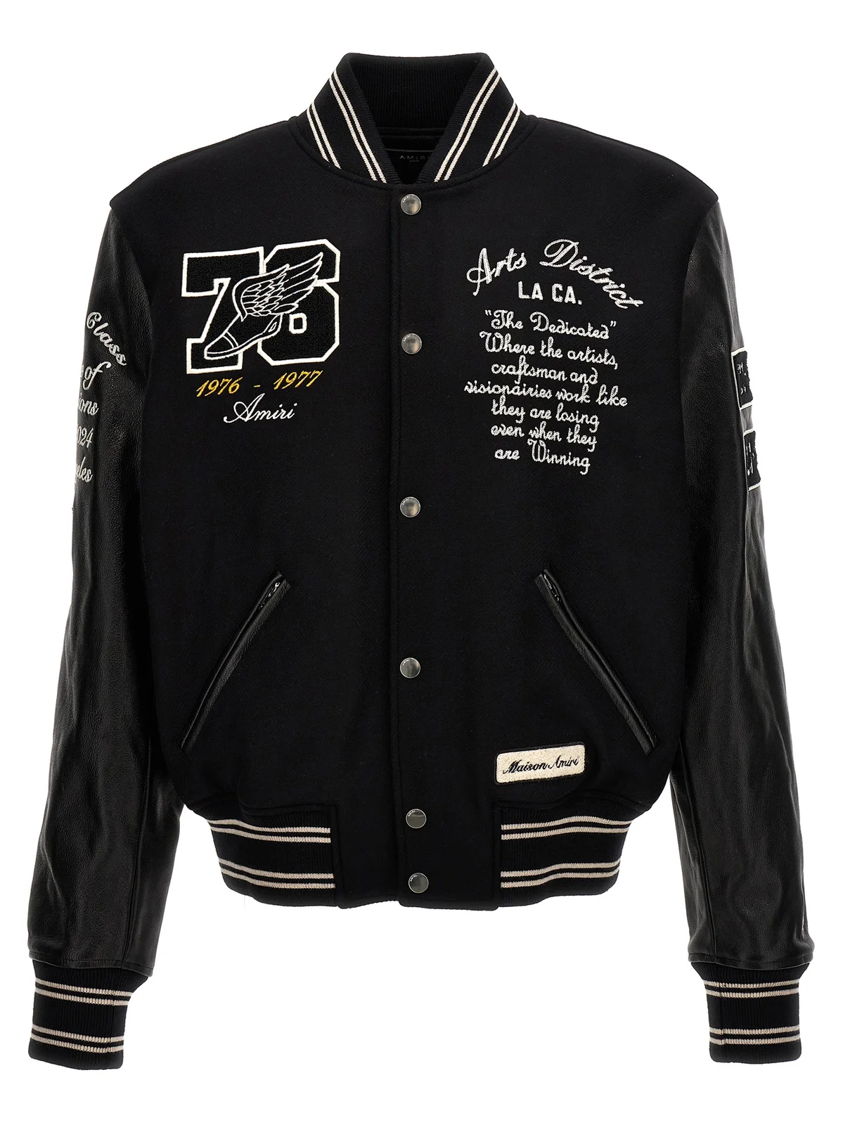 Amiri Logo Embroidered Bomber Jacket