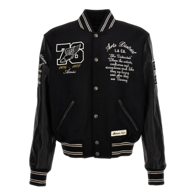 Amiri Logo Embroidered Bomber Jacket 01