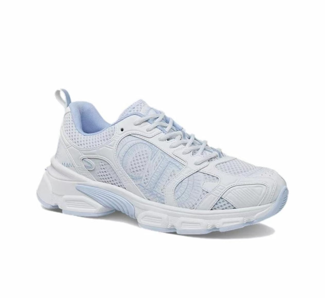 PK God Batch Dior Chrono Sneaker White and Sky Blue Mesh and Leather-Effect Panels
