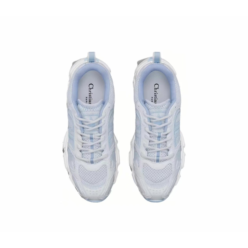 PK God Batch Dior Chrono Sneaker White and Sky Blue Mesh and Leather-Effect Panels