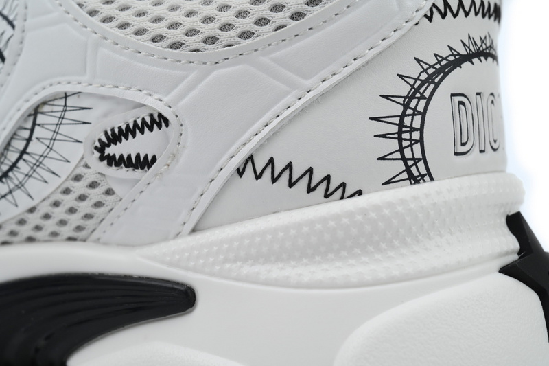 PK God Batch Dior Chrono Sneaker Mesh with White and Black Leather-Effect Panels