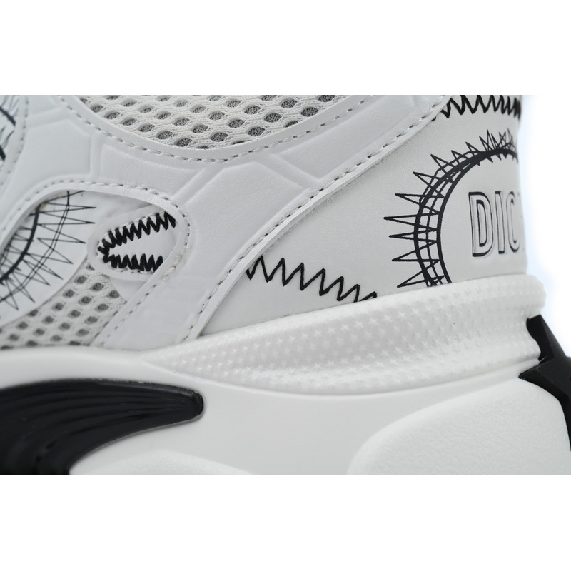 PK God Batch Dior Chrono Sneaker Mesh with White and Black Leather-Effect Panels