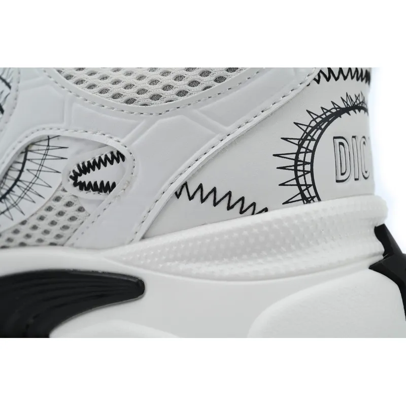 PK God Batch Dior Chrono Sneaker Mesh with White and Black Leather-Effect Panels