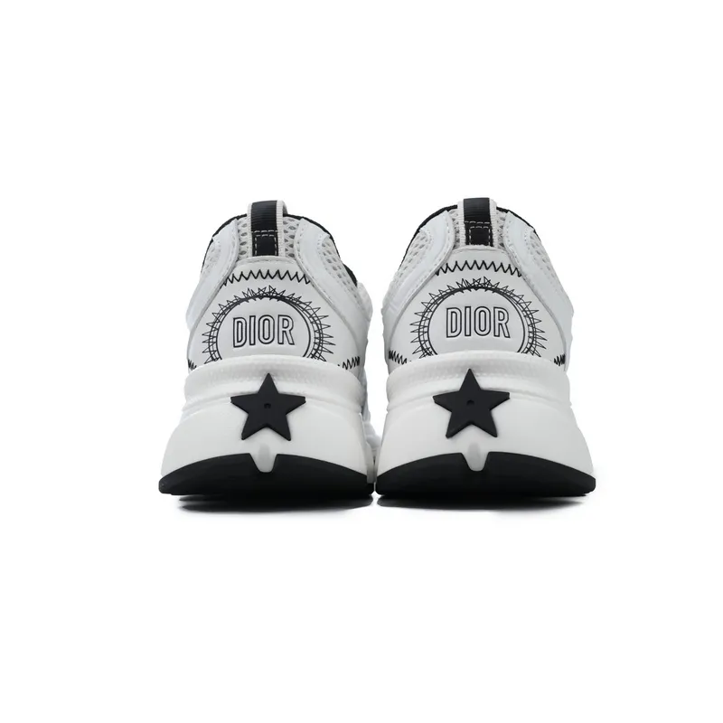 PK God Batch Dior Chrono Sneaker Mesh with White and Black Leather-Effect Panels