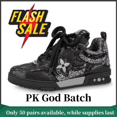 PK God Batch LOUIS VUITTON Swarovski™ crystals Skate Sneakers 01