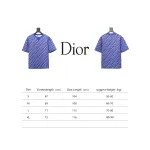 Dior Oblique Relaxed Fit T Shirt Terry Cotton Jersey Blue