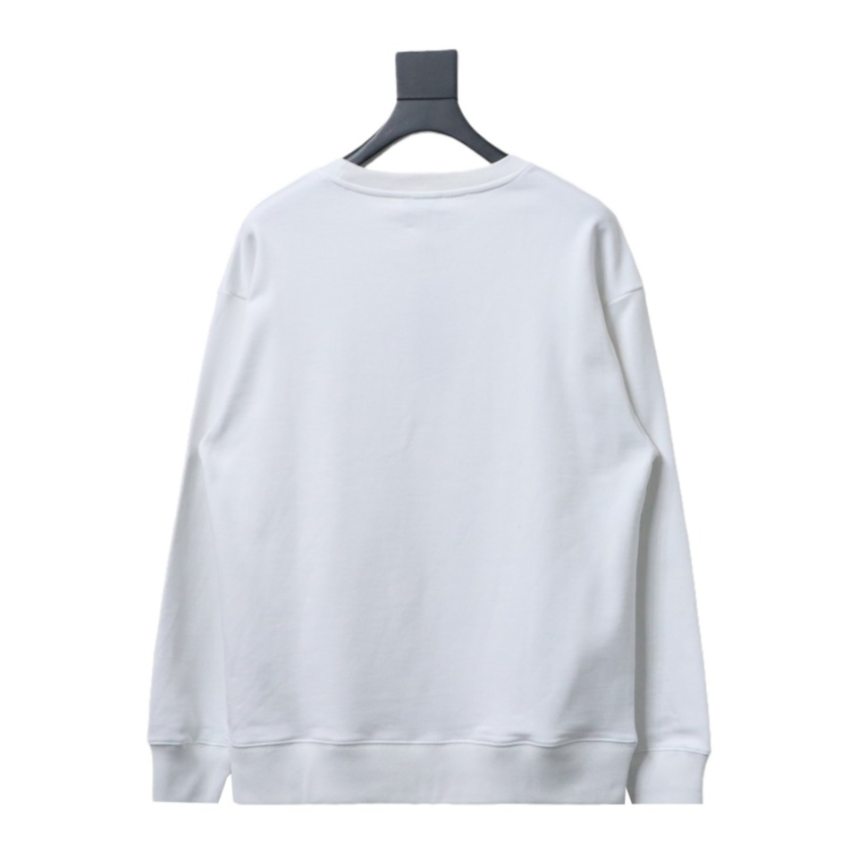 Dior Letter Logo Embroidery Sweatshirt White