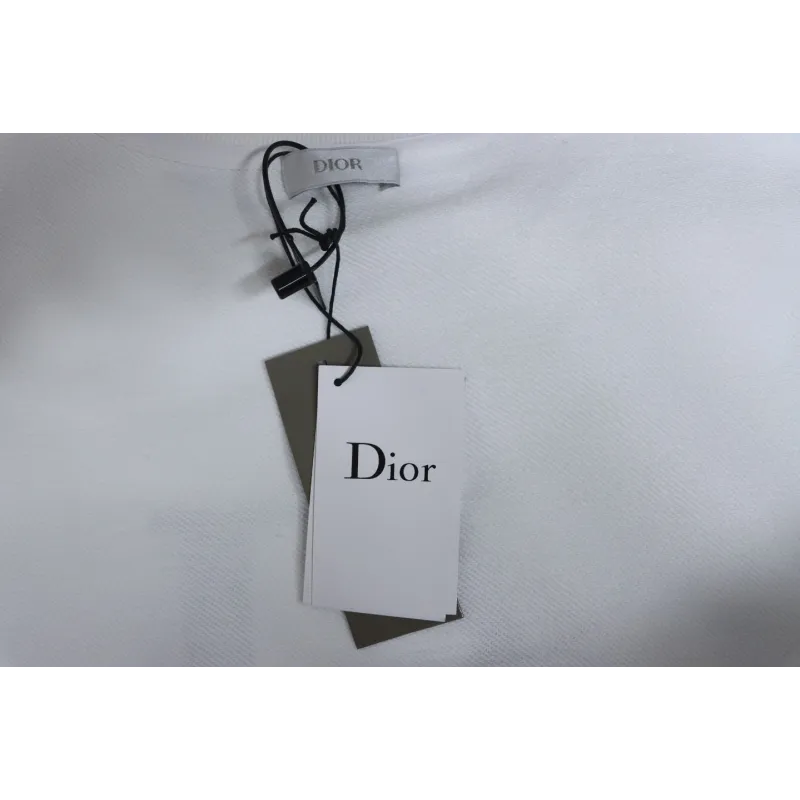 Dior Letter Logo Embroidery Sweatshirt White