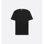 Dior Oblique Relaxed-Fit T-Shirt Black Terry Cotton Jacquard