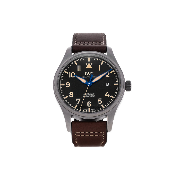 Pkstockx IWC Pilot's Mark XVIII Automatic Black Dial Leather - BrownIW327006