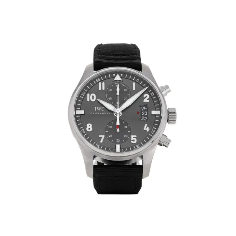 Pkstockx IWC Pilot's Spitfire Automatic Black Dial Fabric - Black IW387802