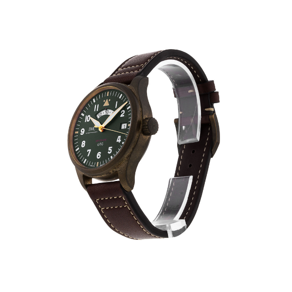 Pkstockx IWC Pilot's UTC Black Dial Automatic Blue Dial Leather - Brown IW327101