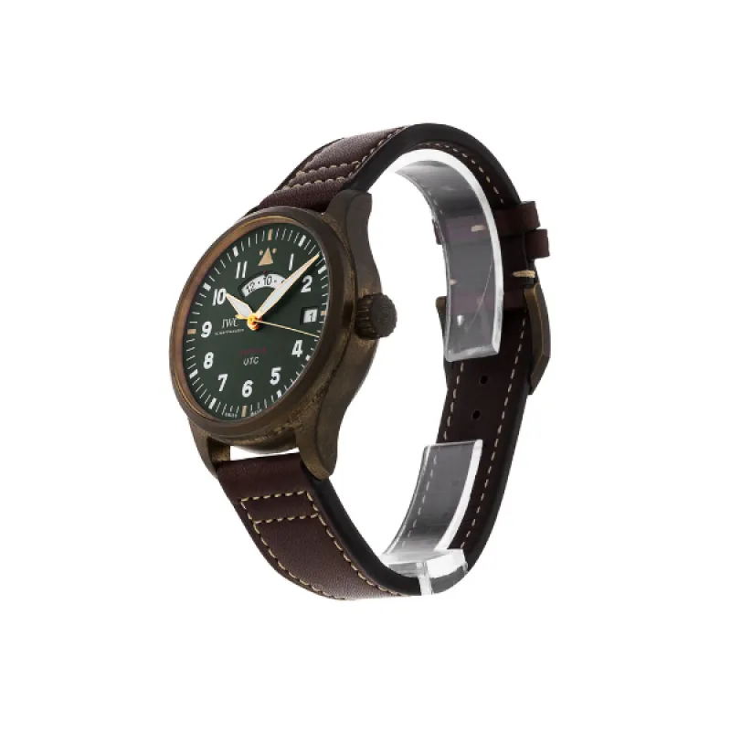 Pkstockx IWC Pilot's UTC Black Dial Automatic Blue Dial Leather - Brown IW327101