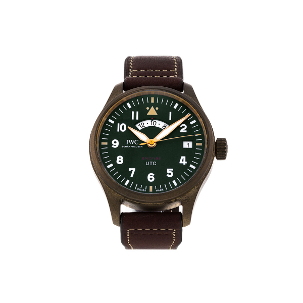Pkstockx IWC Pilot's UTC Black Dial Automatic Blue Dial Leather - Brown IW327101