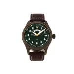 Pkstockx IWC Pilot's UTC Black Dial Automatic Blue Dial Leather - Brown IW327101
