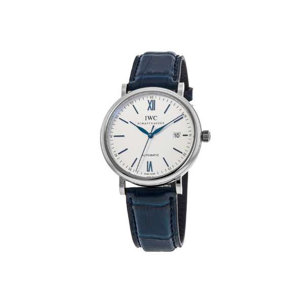 Pkstockx IWC Portofino Automatic Silver Dial Leather Strap Men's Watch IW356527