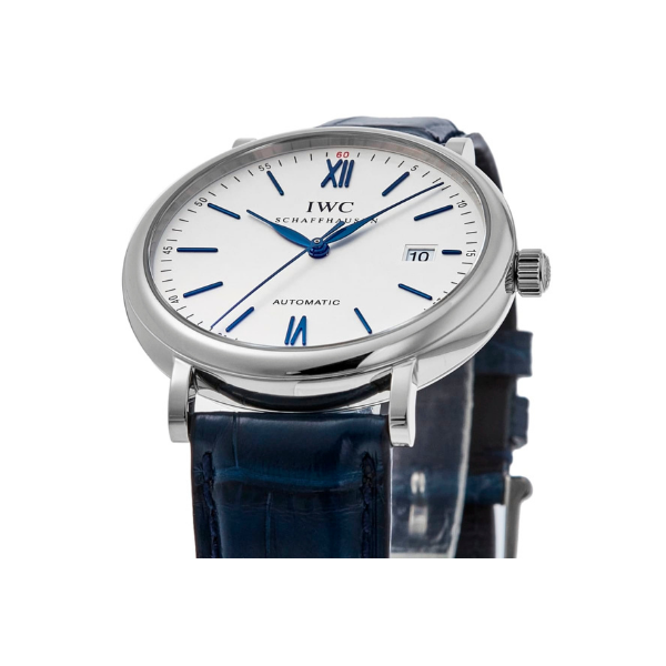 Pkstockx IWC Portofino Automatic Silver Dial Leather Strap Men's Watch IW356527