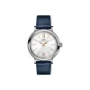 Pkstockx IWC Portofino Automatic Silver Diamond Dial Blue Leather Strap Women's Watch IW357411