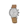 Pkstockx IWC Portofino Chronograph Automatic Silver Dial Beige Leather Strap Men's Watch IW391502