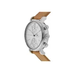 Pkstockx IWC Portofino Chronograph Automatic Silver Dial Beige Leather Strap Men's Watch IW391502