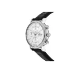Pkstockx IWC Portofino Chronograph Silver Dial Black Leather Strap Men's Watch IW391027