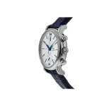 Pkstockx IWC Portofino Chronograph Silver Dial Leather Strap Men's Watch IW391407
