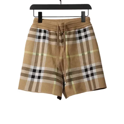 PK God Batch Baoli Classic Plaid Knit Shorts Green Stripe 01