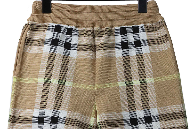 PK God Batch Baoli Classic Plaid Knit Shorts Green Stripe