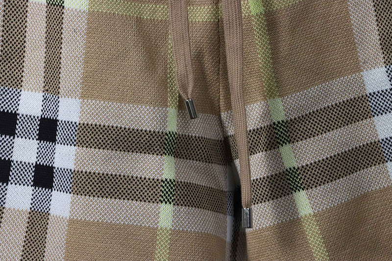 PK God Batch Baoli Classic Plaid Knit Shorts Green Stripe