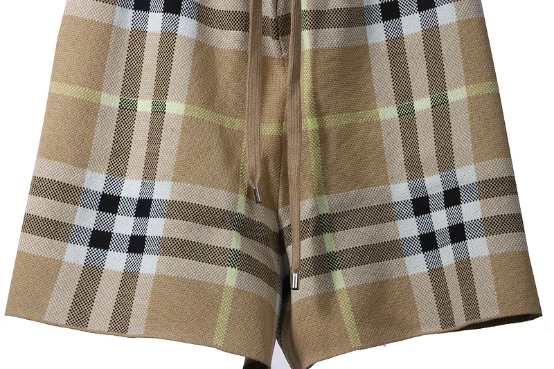 PK God Batch Baoli Classic Plaid Knit Shorts Green Stripe
