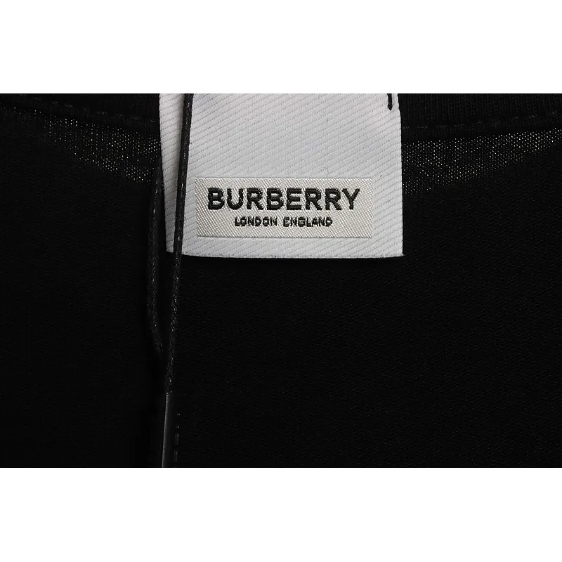 PK God Batch Burberry bear print short sleeves black