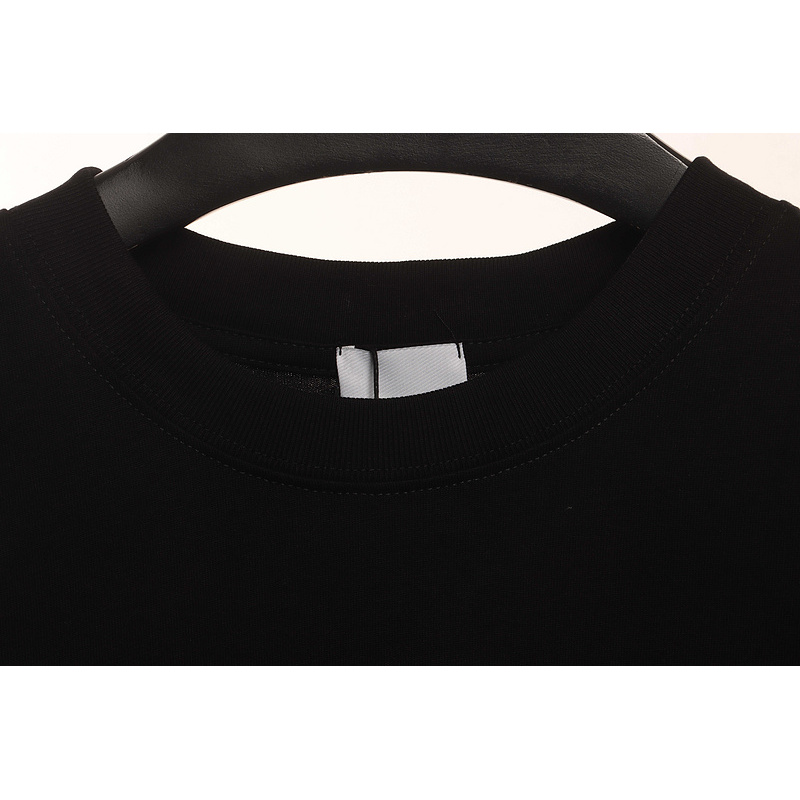 PK God Batch Burberry bear print short sleeves black