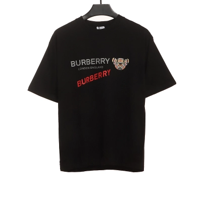 PK God Batch Burberry bear print short sleeves black 01
