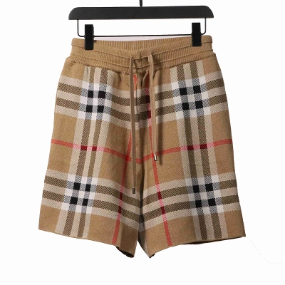 PK God Batch Burberry Classic Check Knit Shorts Red Stripe 01