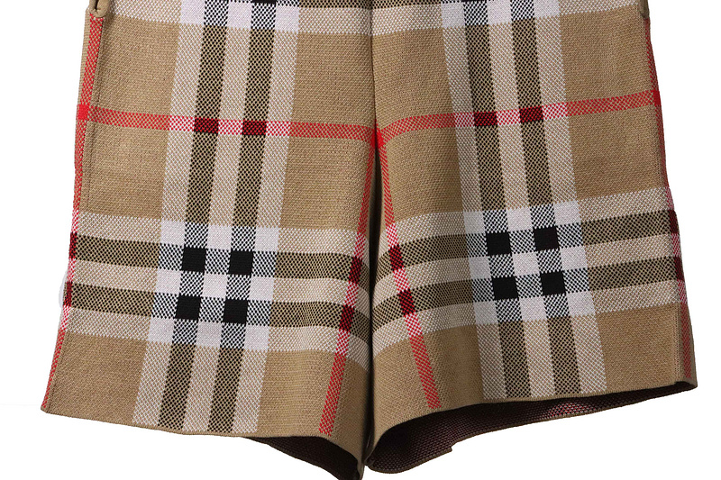 PK God Batch Burberry Classic Check Knit Shorts Red Stripe