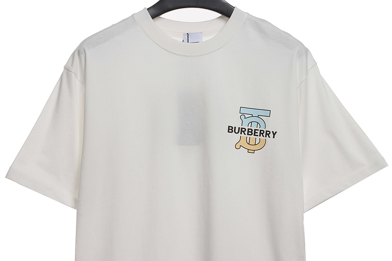 PK God Batch Burberry logo chest limited edition short sleeves white