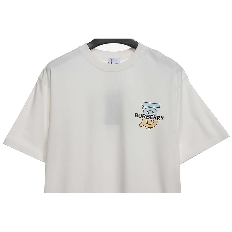 PK God Batch Burberry logo chest limited edition short sleeves white