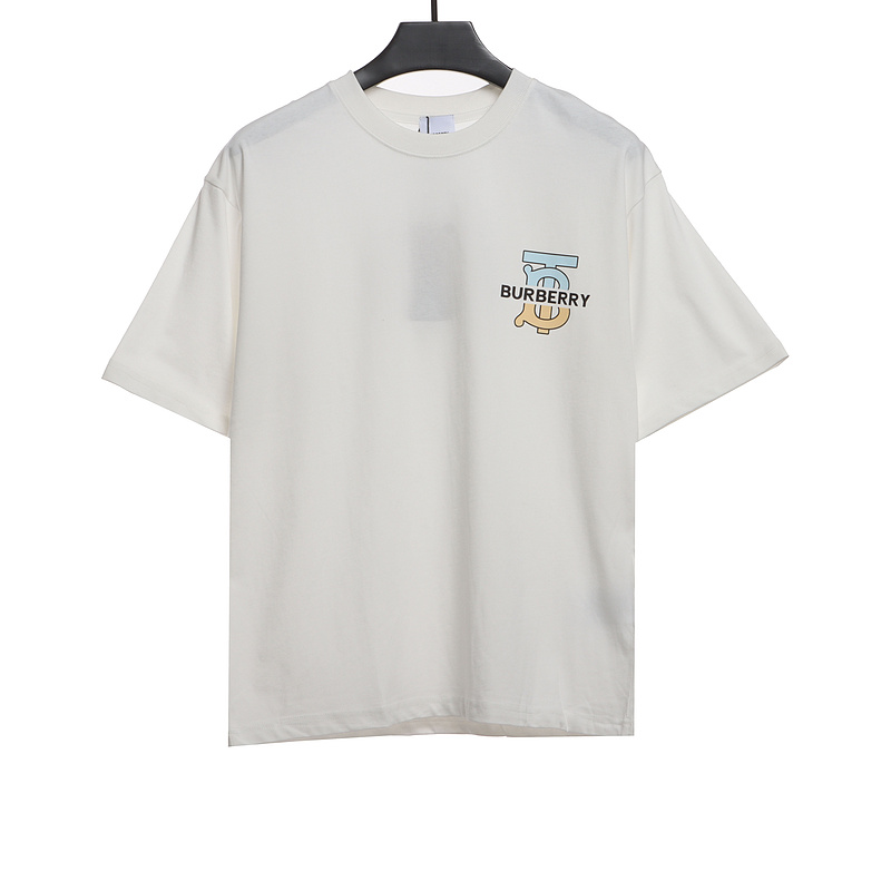 PK God Batch Burberry logo chest limited edition short sleeves white