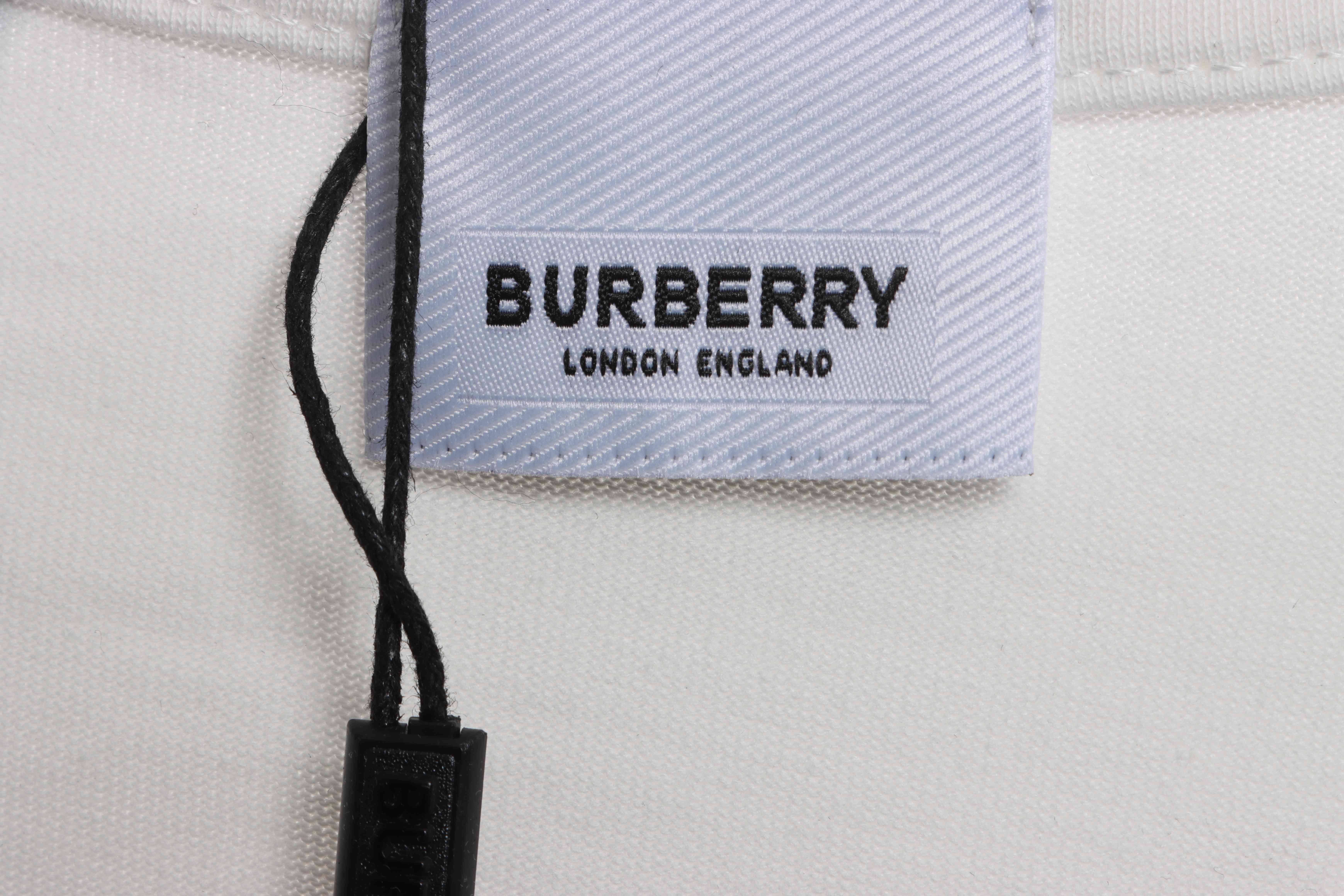 PK God Batch Burberry logo chest limited edition short sleeves white