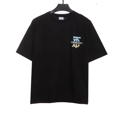 PK God Batch Burberry logo chest limited edition short sleeves black 01