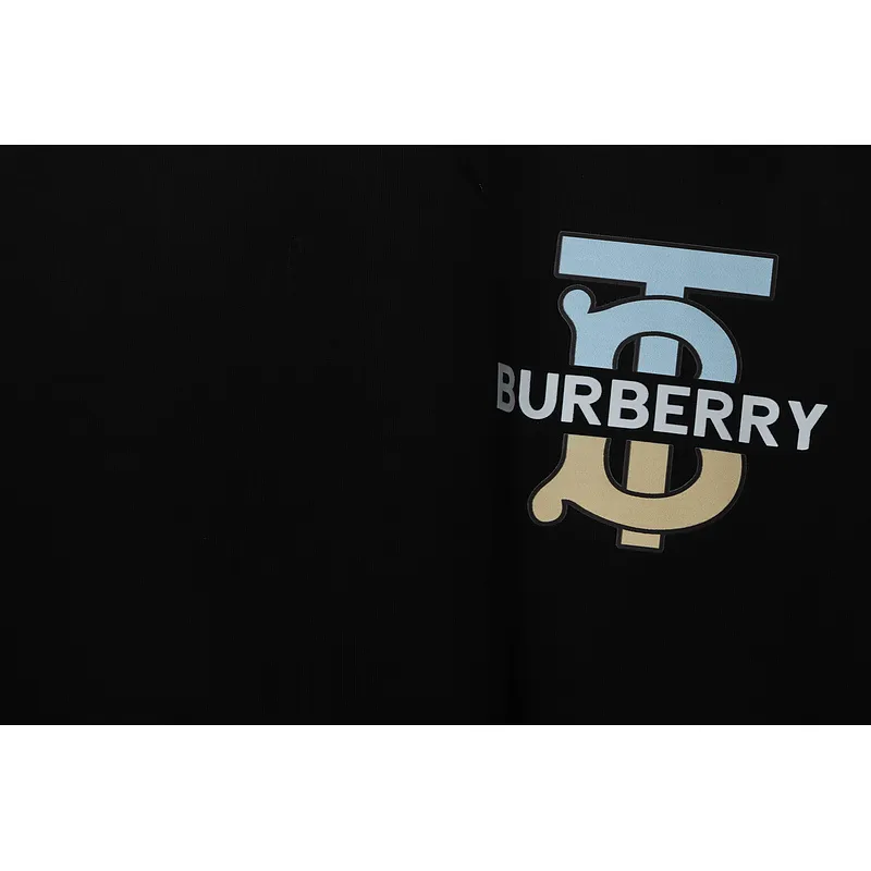 PK God Batch Burberry logo chest limited edition short sleeves black