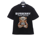PK God Batch Burberry logo embroidered teddy bear short sleeves