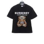 PK God Batch Burberry logo embroidered teddy bear short sleeves