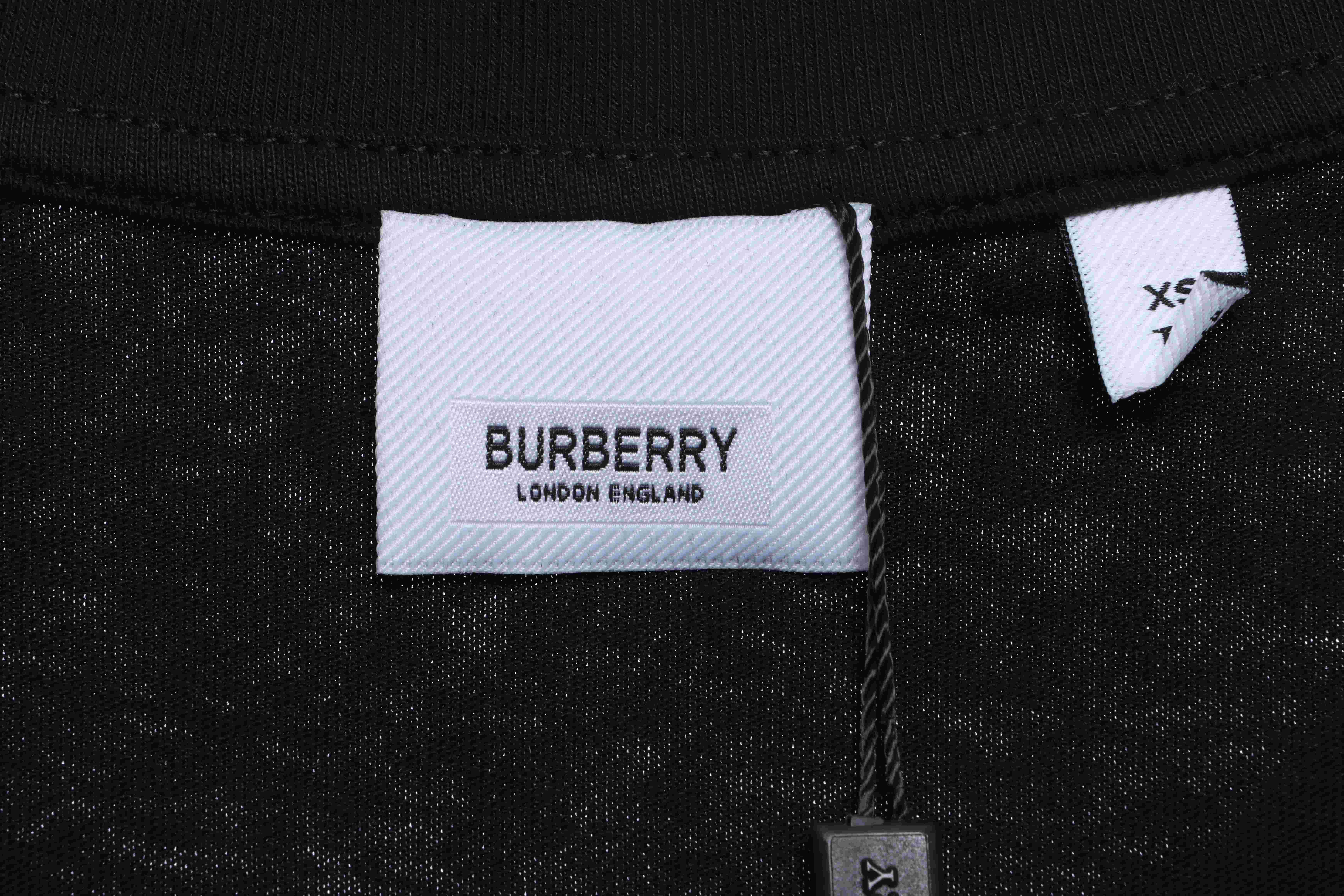 PK God Batch Burberry logo embroidered teddy bear short sleeves